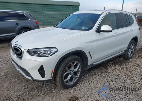 2023 BMW X3 xDrive30I z USA, uszkodzony, nr VIN 5UX53DP01P9S65668